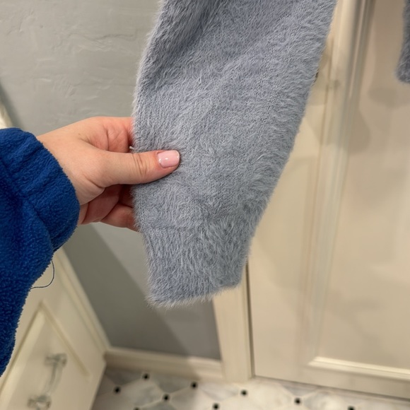 ASTR Sheresa Wrap Sweater Soft Blue - Picture 8 of 9